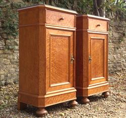 Maple antique bedside cupboards with marble tops.jpg